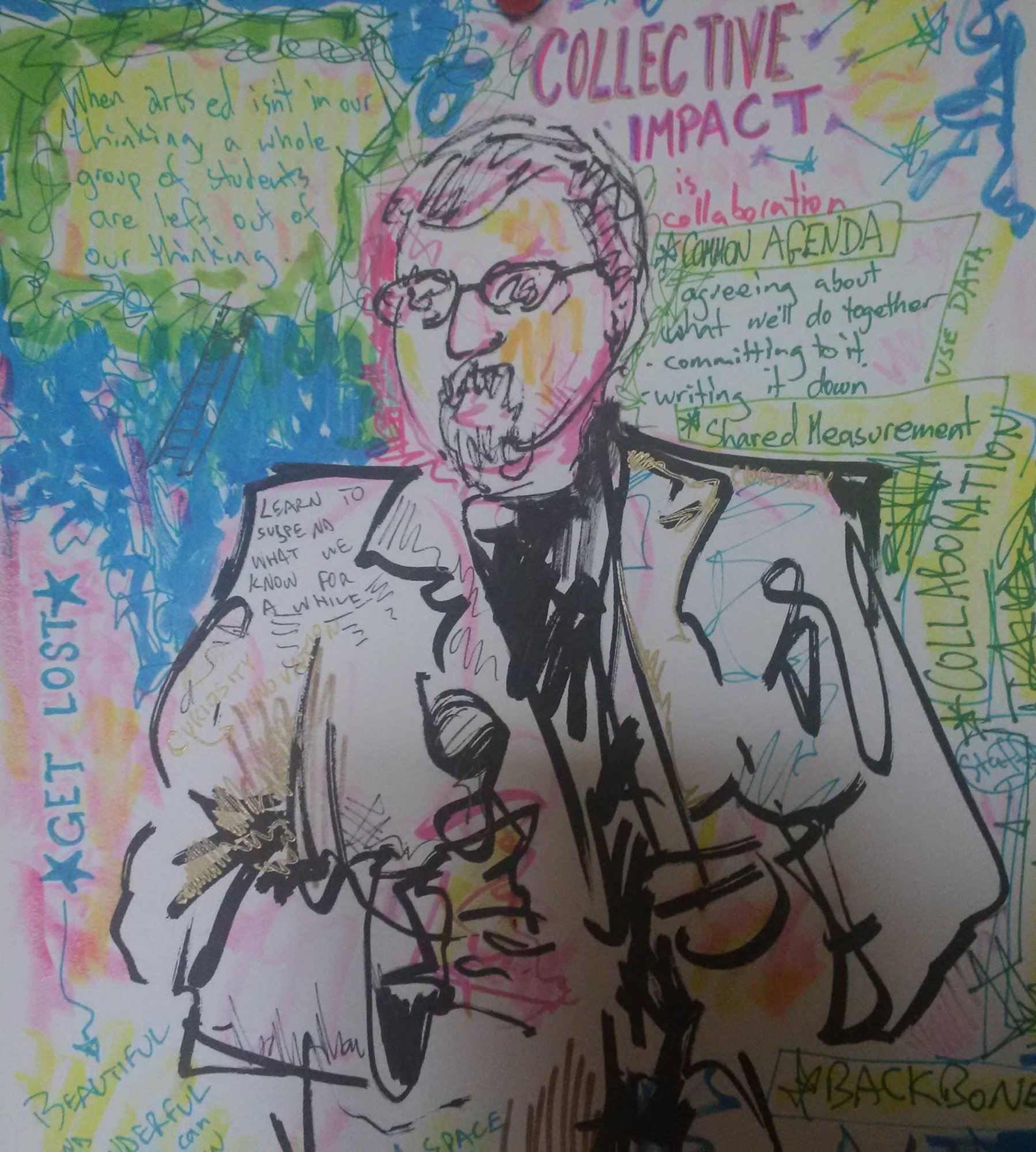 Paul colourful sketch collective impact Paul colourful sketch collective impact